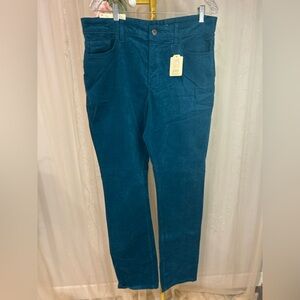 St. John’s Bay Teal Corduroy Pants 14T Straight Leg Comfort Waist NWT